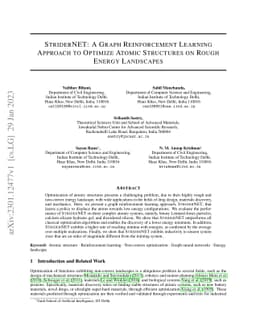 StriderNET: A Graph Reinforcement Learning Approach to Optimize Atomic
  Structures on Rough Energy Landscapes