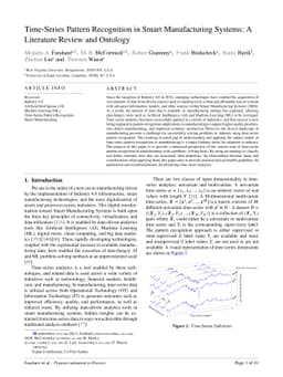 Time-Series Pattern Recognition in Smart Manufacturing Systems: A
  Literature Review and Ontology