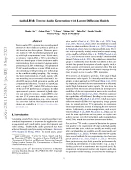 AudioLDM: Text-to-Audio Generation with Latent Diffusion Models