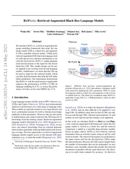 REPLUG: Retrieval-Augmented Black-Box Language Models