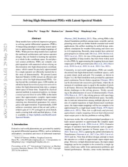 Solving High-Dimensional PDEs with Latent Spectral Models