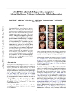 GibbsDDRM: A Partially Collapsed Gibbs Sampler for Solving Blind Inverse
  Problems with Denoising Diffusion Restoration