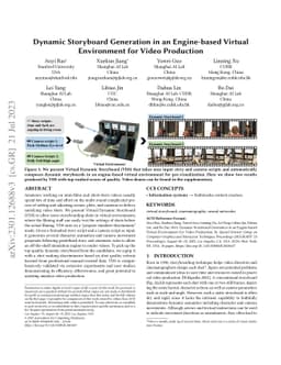 Dynamic Storyboard Generation in an Engine-based Virtual Environment for
  Video Production