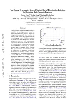 Fine-Tuning Deteriorates General Textual Out-of-Distribution Detection
  by Distorting Task-Agnostic Features