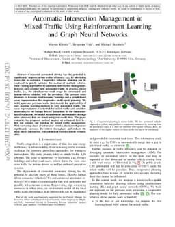 Automatic Intersection Management in Mixed Traffic Using Reinforcement
  Learning and Graph Neural Networks