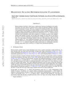 Massively Scaling Heteroscedastic Classifiers