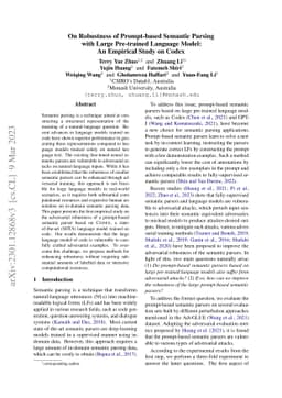 On Robustness of Prompt-based Semantic Parsing with Large Pre-trained
  Language Model: An Empirical Study on Codex