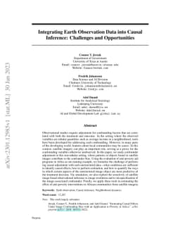 Integrating Earth Observation Data into Causal Inference: Challenges and
  Opportunities