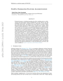 FedFA: Federated Feature Augmentation