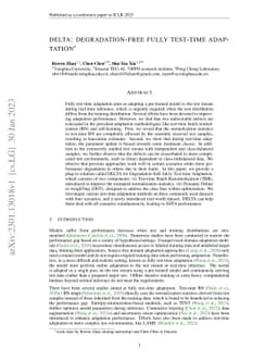 DELTA: degradation-free fully test-time adaptation