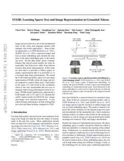 STAIR: Learning Sparse Text and Image Representation in Grounded Tokens