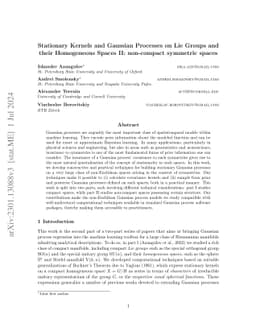Stationary Kernels and Gaussian Processes on Lie Groups and their
  Homogeneous Spaces II: non-compact symmetric spaces
