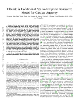CHeart: A Conditional Spatio-Temporal Generative Model for Cardiac
  Anatomy