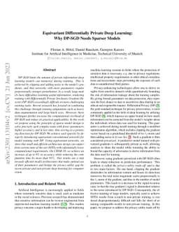 Equivariant Differentially Private Deep Learning: Why DP-SGD Needs
  Sparser Models