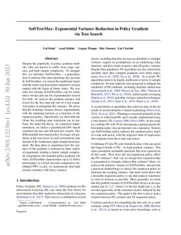 SoftTreeMax: Exponential Variance Reduction in Policy Gradient via Tree
  Search