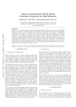 Online Learning Based Mobile Robot Controller Adaptation for Slip
  Reduction