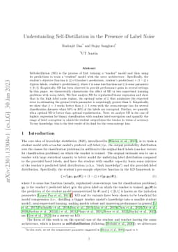 Understanding Self-Distillation in the Presence of Label Noise