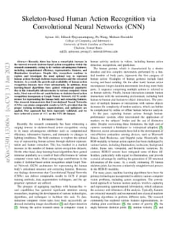 Skeleton-based Human Action Recognition via Convolutional Neural
  Networks (CNN)