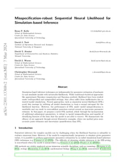 Misspecification-robust Sequential Neural Likelihood for
  Simulation-based Inference