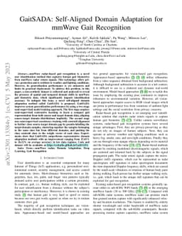 GaitSADA: Self-Aligned Domain Adaptation for mmWave Gait Recognition