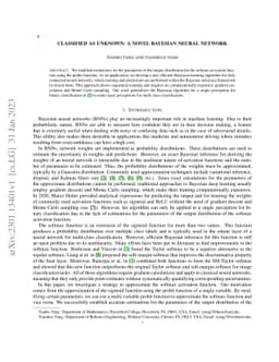 Classified as unknown: A novel Bayesian neural network