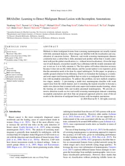 BRAIxDet: Learning to Detect Malignant Breast Lesion with Incomplete
  Annotations