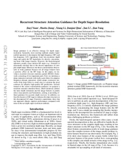 Recurrent Structure Attention Guidance for Depth Super-Resolution