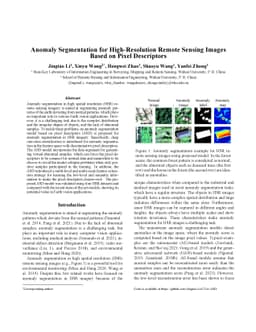 Anomaly Segmentation for High-Resolution Remote Sensing Images Based on
  Pixel Descriptors