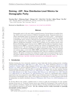 Retiring $Δ$DP: New Distribution-Level Metrics for Demographic
  Parity