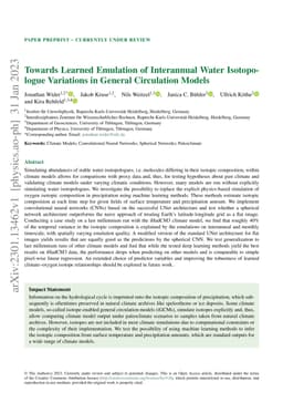 Towards Learned Emulation of Interannual Water Isotopologue Variations
  in General Circulation Models