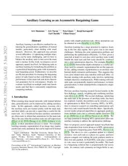 Auxiliary Learning as an Asymmetric Bargaining Game
