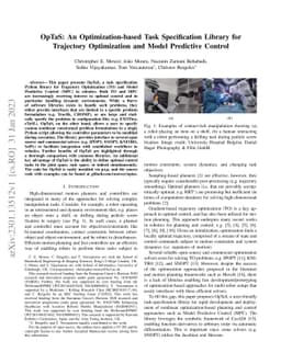 OpTaS: An Optimization-based Task Specification Library for Trajectory
  Optimization and Model Predictive Control