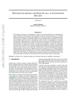 Machine Learning and Port Scans: A Systematic Review