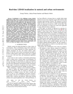 Real-time LIDAR localization in natural and urban environments