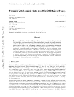 Transport with Support: Data-Conditional Diffusion Bridges