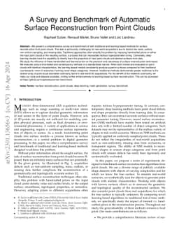 A Survey and Benchmark of Automatic Surface Reconstruction from Point
  Clouds