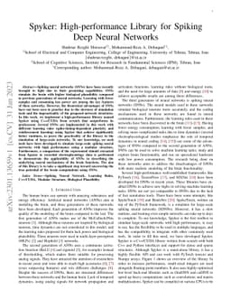 Spyker: High-performance Library for Spiking Deep Neural Networks