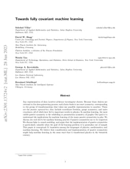 Towards fully covariant machine learning