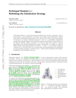 Archetypal Analysis++: Rethinking the Initialization Strategy