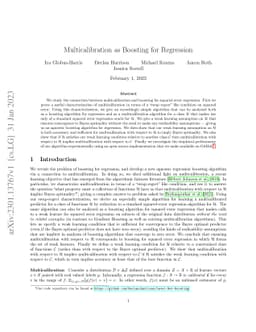 Multicalibration as Boosting for Regression