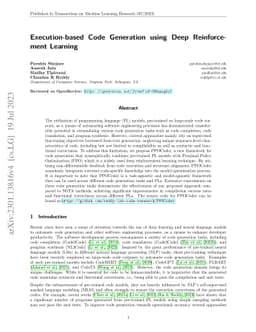 Execution-based Code Generation using Deep Reinforcement Learning