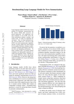 Benchmarking Large Language Models for News Summarization