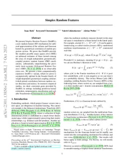 Simplex Random Features