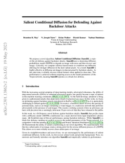 Salient Conditional Diffusion for Defending Against Backdoor Attacks