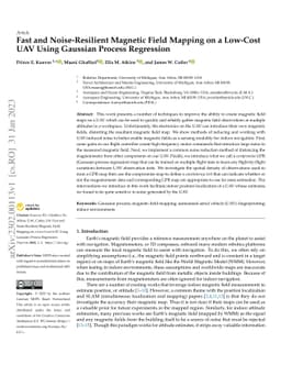 Fast and Noise-Resilient Magnetic Field Mapping on a Low-Cost UAV Using
  Gaussian Process Regression