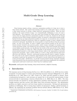 Multi-Grade Deep Learning