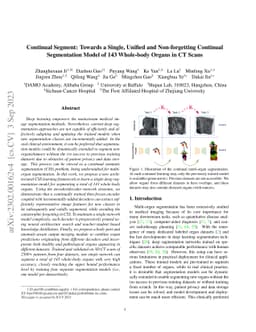 Continual Segment: Towards a Single, Unified and Accessible Continual
  Segmentation Model of 143 Whole-body Organs in CT Scans