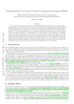 Gradient Descent in Neural Networks as Sequential Learning in RKBS
