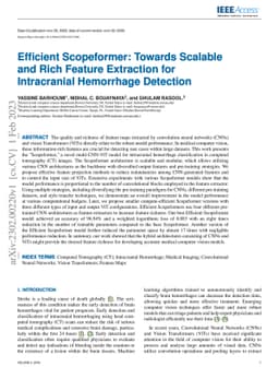Efficient Scopeformer: Towards Scalable and Rich Feature Extraction for
  Intracranial Hemorrhage Detection
