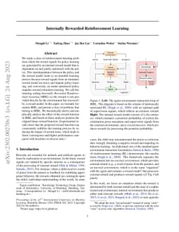 Internally Rewarded Reinforcement Learning
